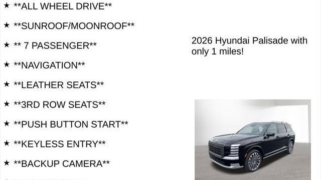 2026 Hyundai PALISADE Hybrid Calligraphy