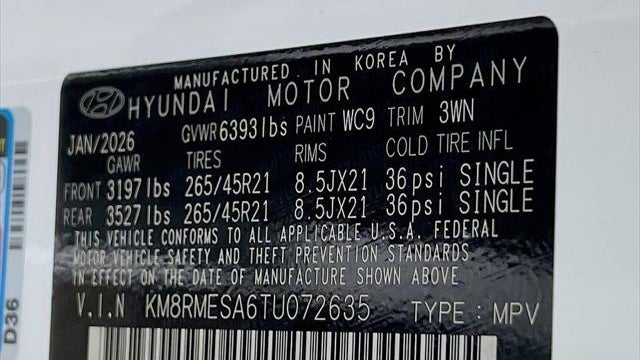 2026 Hyundai PALISADE Hybrid Calligraphy