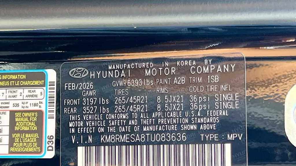 2026 Hyundai PALISADE Hybrid Calligraphy