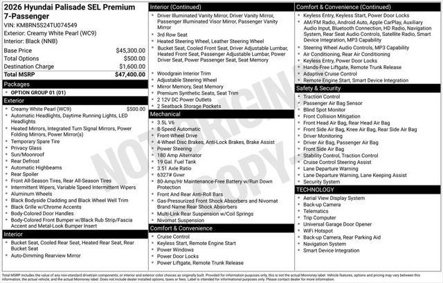 2026 Hyundai Palisade - $40,600
