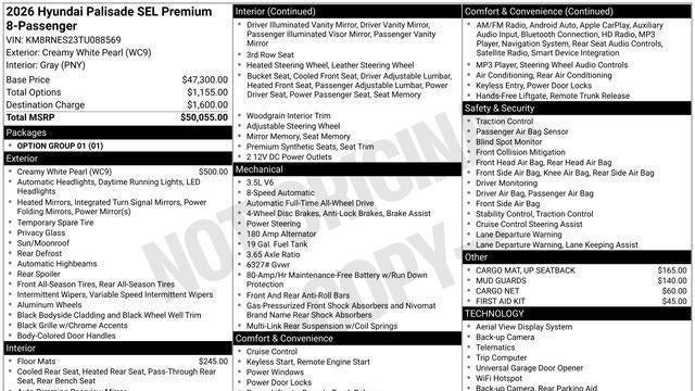 2026 Hyundai PALISADE SEL Premium
