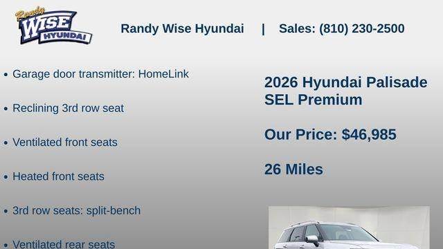 2026 Hyundai PALISADE SEL Premium