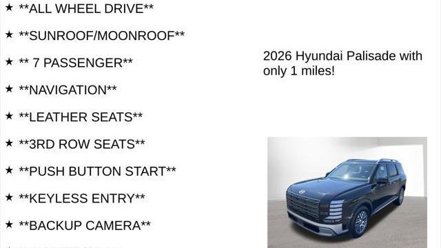 2026 Hyundai PALISADE SEL Premium