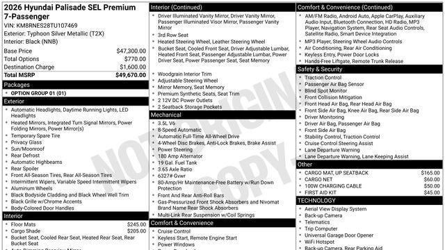 2026 Hyundai PALISADE SEL Premium