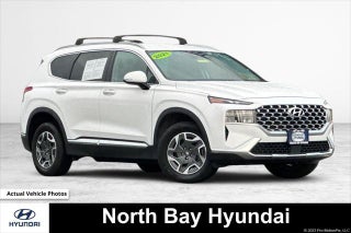 2021 Hyundai SANTA FE Hybrid with Quartz White Exterior