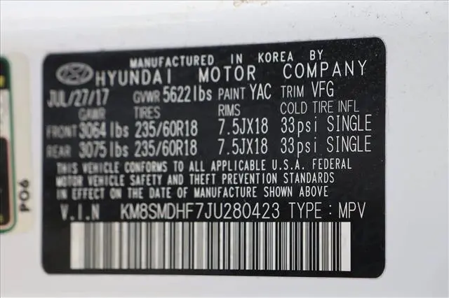 2018 Hyundai Santa Fe - $15,486