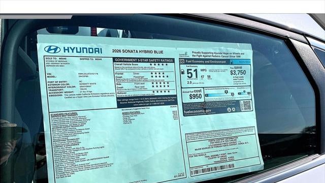 2026 Hyundai SONATA Hybrid Blue