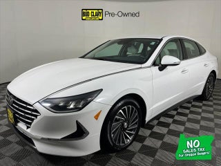 2023 Hyundai SONATA Hybrid with Serenity White Exterior
