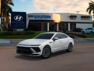 2025 Hyundai SONATA Hybrid with Serenity White Exterior