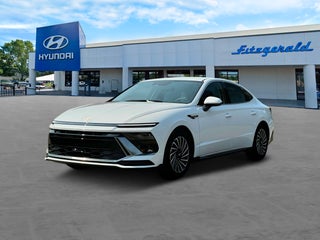 2025 Hyundai SONATA Hybrid with Serenity White Exterior