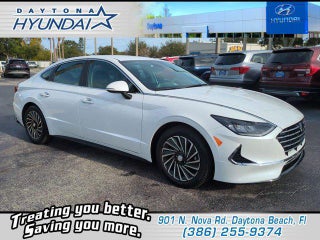 2021 Hyundai SONATA Hybrid with Hyper White Exterior