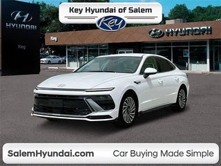 2025 Hyundai SONATA Hybrid with Serenity White Exterior