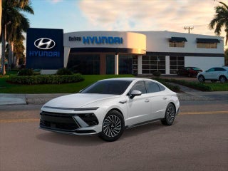 2025 Hyundai SONATA Hybrid with Serenity White Exterior