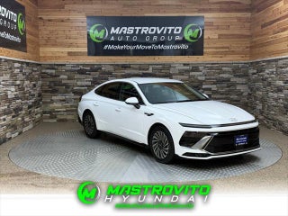 2025 Hyundai SONATA Hybrid with Serenity White Exterior