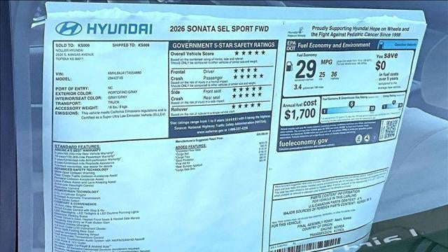 2026 Hyundai SONATA SEL Sport