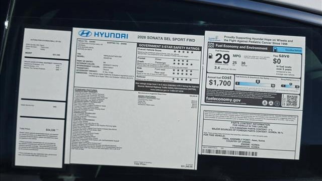 2026 Hyundai SONATA SEL Sport