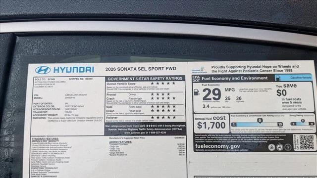 2026 Hyundai SONATA SEL Sport