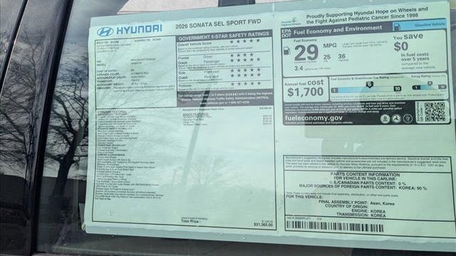 2026 Hyundai SONATA SEL Sport