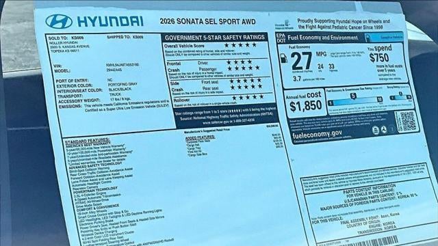 2026 Hyundai SONATA SEL Sport