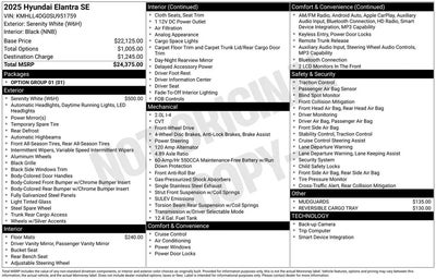 2025 Hyundai Elantra SE 4DR Sedan