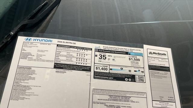 2026 Hyundai ELANTRA SE