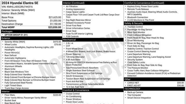 2024 Hyundai ELANTRA SE