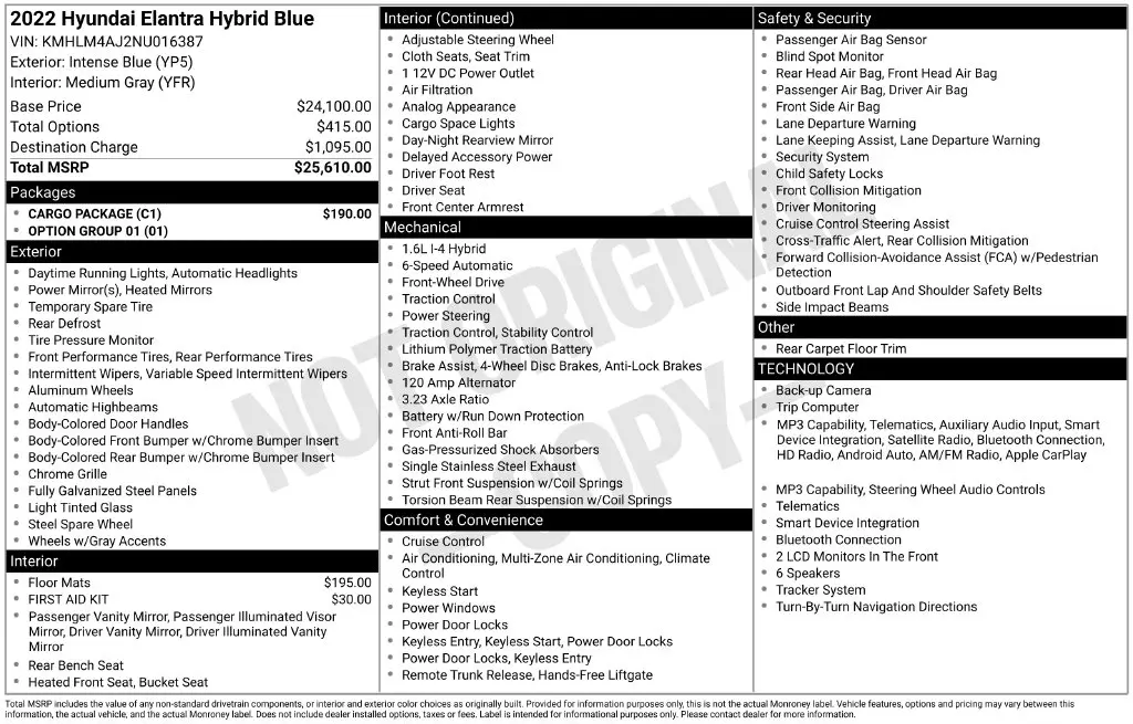 2022 Hyundai Elantra - $13,866