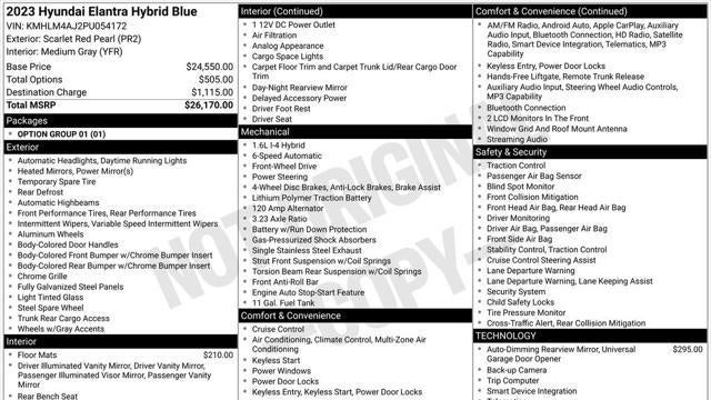 2023 Hyundai ELANTRA Hybrid Blue