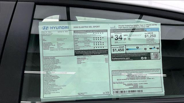 2026 Hyundai ELANTRA SEL Sport
