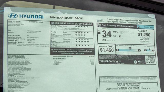 2026 Hyundai ELANTRA SEL Sport