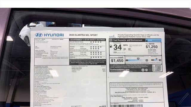 2026 Hyundai ELANTRA SEL Sport