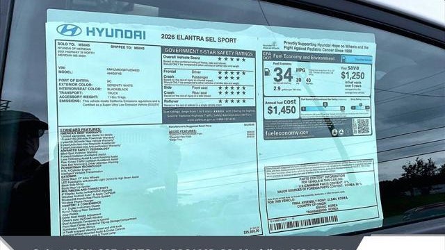 2026 Hyundai ELANTRA SEL Sport