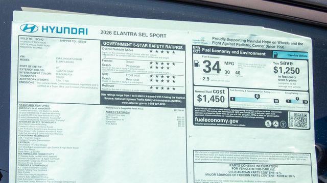 2026 Hyundai ELANTRA SEL Sport
