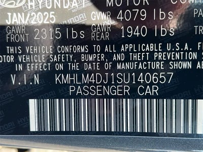 Photo of a 2025 Hyundai Elantra Hybrid Blue 4DR Sedan for sale
