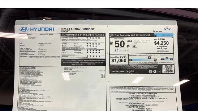 2025 Hyundai ELANTRA Hybrid SEL Sport