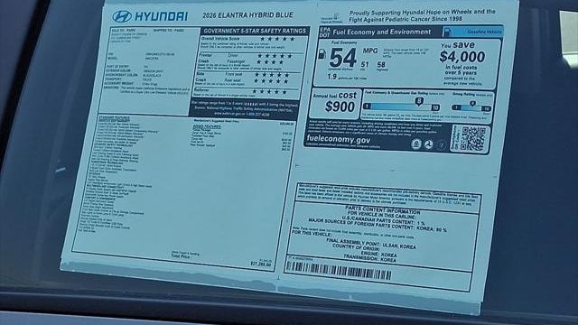 2026 Hyundai ELANTRA Hybrid Blue