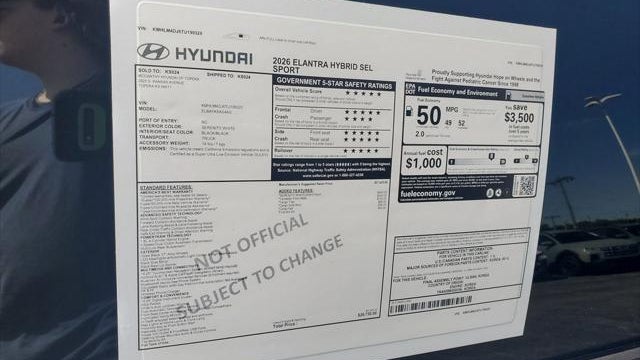 2026 Hyundai ELANTRA Hybrid SEL Sport