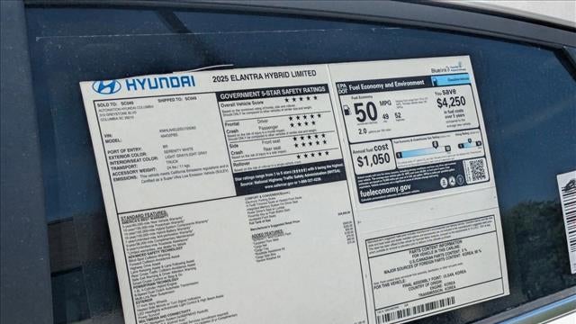 2025 Hyundai ELANTRA Hybrid Limited