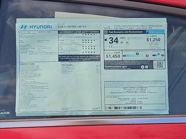 2026 Hyundai Elantra - $27,002