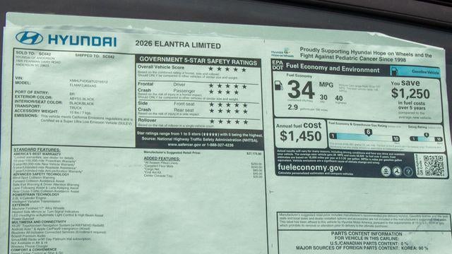 2026 Hyundai ELANTRA Limited