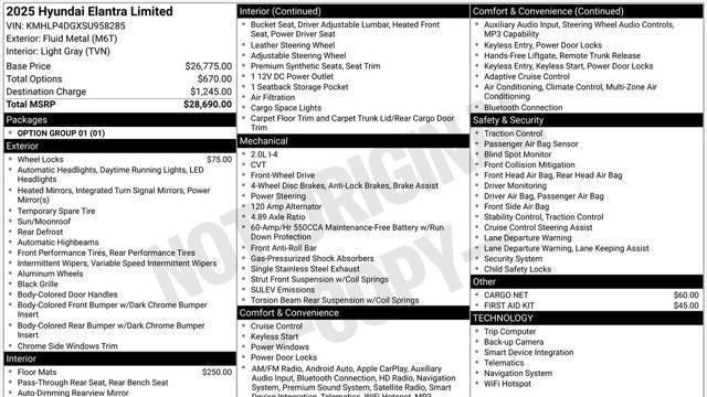 2025 Hyundai ELANTRA Limited