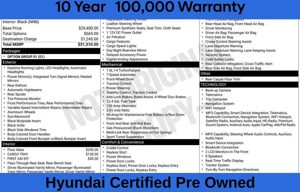 2026 Hyundai Elantra - $26,900