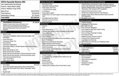 2024 Hyundai Elantra SEL 4DR Sedan