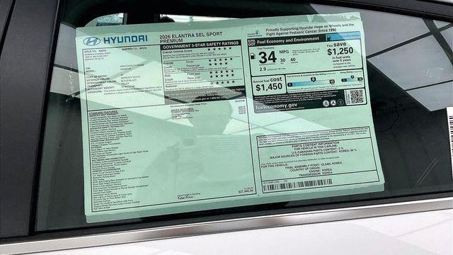 2026 Hyundai ELANTRA SEL Sport Premium