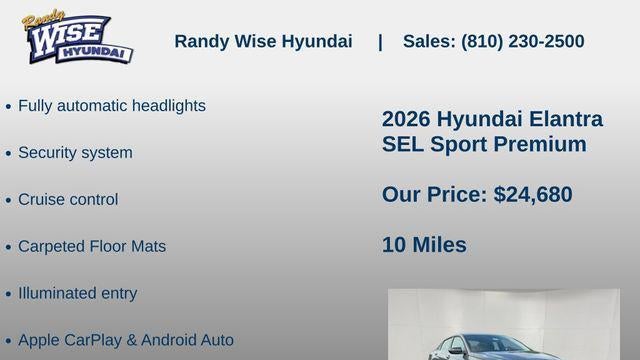 2026 Hyundai ELANTRA SEL Sport Premium