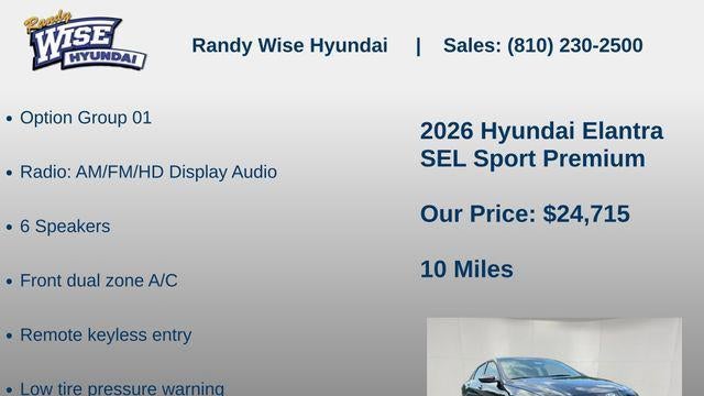 2026 Hyundai ELANTRA SEL Sport Premium