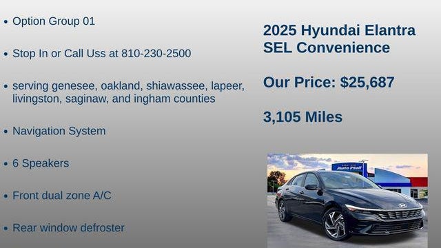2025 Hyundai ELANTRA SEL Convenience