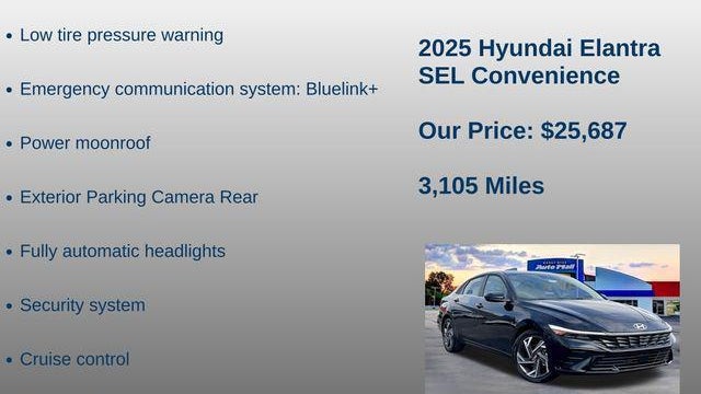 2025 Hyundai ELANTRA SEL Convenience