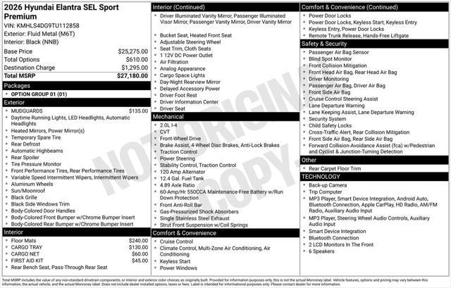 2026 Hyundai Elantra - $22,900