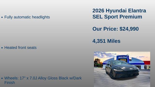 2026 Hyundai ELANTRA SEL Sport Premium